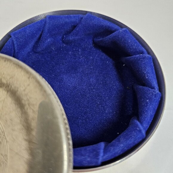 Vintage Rare Salisbury United States Congress Pewter Jewelry Trinket Box Blue - Picture 3 of 10